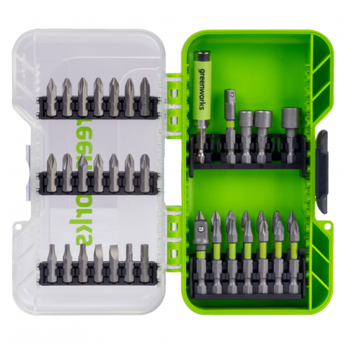 Набор бит, торцевых головок и адаптеров GreenWorks 2944207