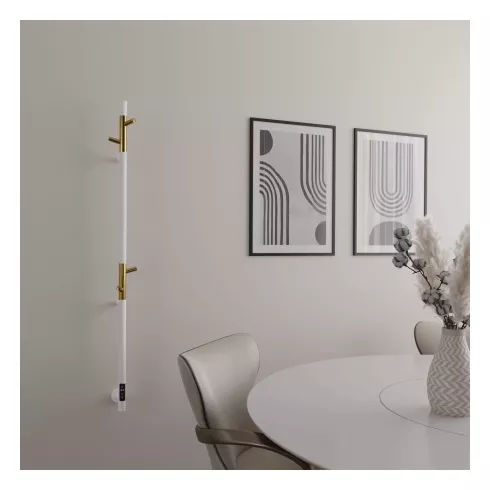 Полотенцесушитель электрический Gloss&Reiter PRIMUM.Е2.L.15х140.Н4.Таймер. Муар белый с золотом