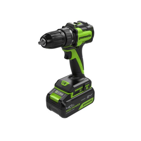 Дрель-шуруповерт аккумуляторная Greenworks 24V DD345 (3708307CUB)