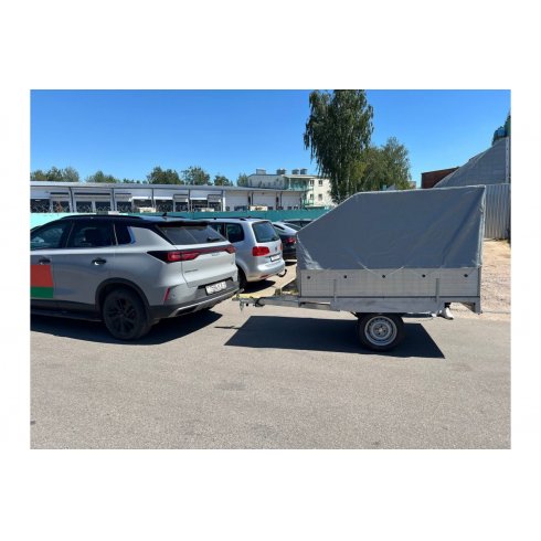 Прицеп Кремень-Титан класс В (2000х1400х400)+тент с каркасом 80см