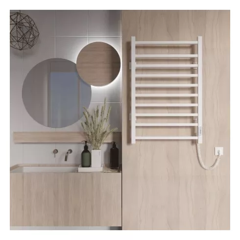 Полотенцесушитель электрический Gloss&Reiter Pro-gress тип.Э2 Л.50x80.P10 Муар White (П) Таймер