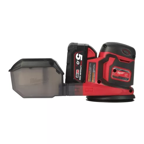 Аккумуляторная шлифмашина Milwaukee M18 BOS125-502B + M18 ABL-0