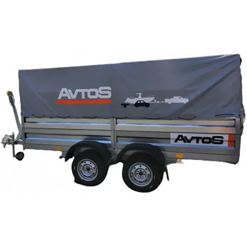 Прицеп Avtos А25М2В (2500х1300х300 ресс. AL-KO , R13, тент 800мм 2ос)