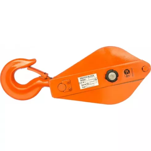 Блок монтажный однорольный с крюком TOR HQG(L) K1-3,2 т с откидной щекой (S)