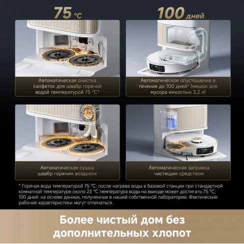 Робот-пылесос Dreame Robot Vacuum L40s Pro Ultra (евровилка, белый)