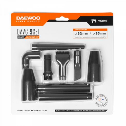 Набор микронасадок для пылесоса Daewoo DAVC 9 SET (9 шт)