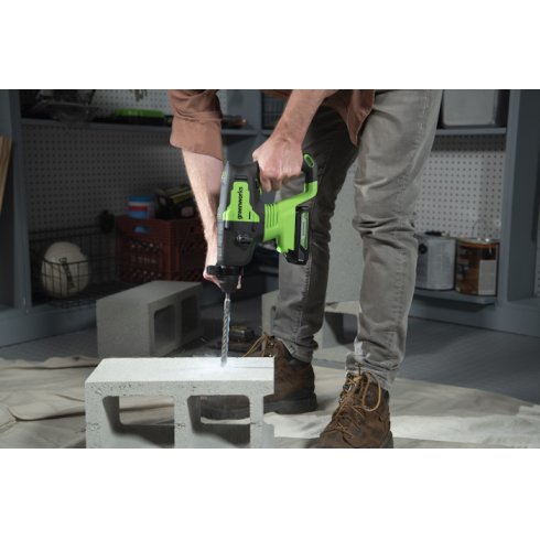 Перфоратор аккумуляторный GreenWorks GD24SDS2K4 (3803007UB)