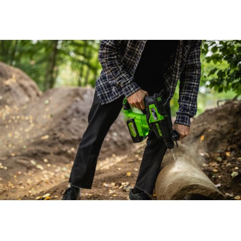 Перфоратор аккумуляторный GreenWorks GD24SDS2K4 (3803007UB)