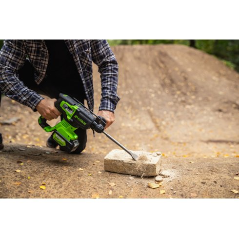 Перфоратор аккумуляторный GreenWorks GD24SDS2K4 (3803007UB)
