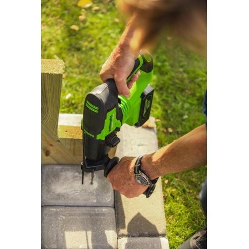 Перфоратор аккумуляторный GreenWorks GD24SDS2K4 (3803007UB)