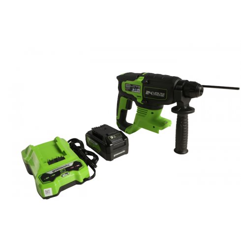 Перфоратор аккумуляторный GreenWorks GD24SDS2K4 (3803007UB)