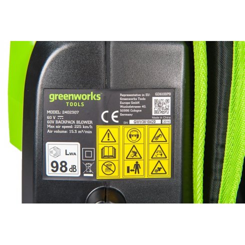 Воздуходувка GreenWorks GD60BPB (2402307)
