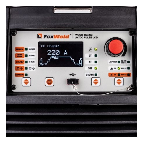 Аппарат аргонодуговой сварки FoxWeld WECO TIG 233 AC/DC PULSE LCD