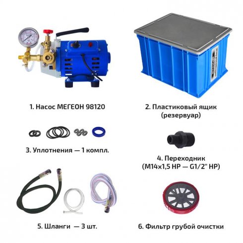 Насос электрический опрессовочный Мегеон 98120