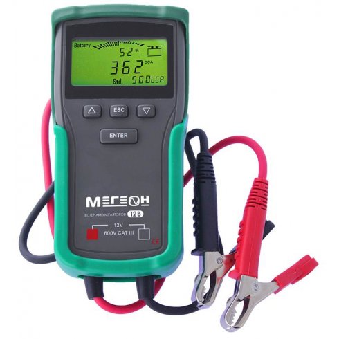 Тестер автомобильной аккумуляторной батареи Мегеон 81012