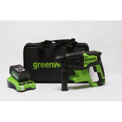 Перфоратор аккумуляторный GreenWorks GD24SDS2K4 (3803007UB)