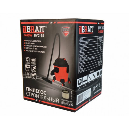 Профессиональный пылесос Brait BVC-15