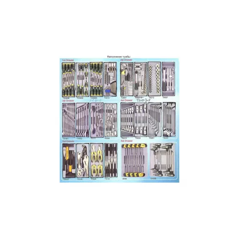 Тумба инструментальная Force 10217-286 (с инструментом 286 пр.)