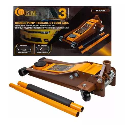 Домкрат подкатной гидравлический двухпоршневой Forstime FT-T830018