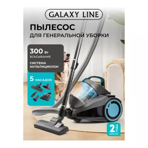 Пылесос Galaxy GL 6224 (серый/голубой)