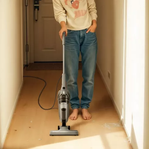 Вертикальный пылесос Kitfort KT-509 (серый)