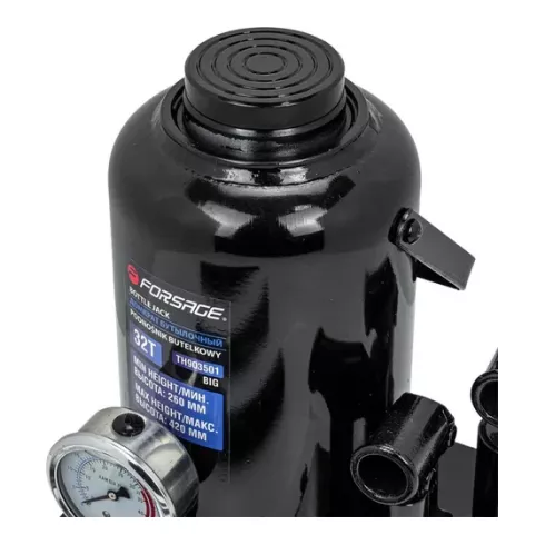 Домкрат бутылочный двухскоростной с манометром Forsage F-TH903501 BIG