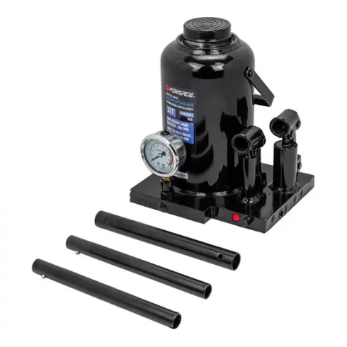 Домкрат бутылочный двухскоростной с манометром Forsage F-TH903501 BIG