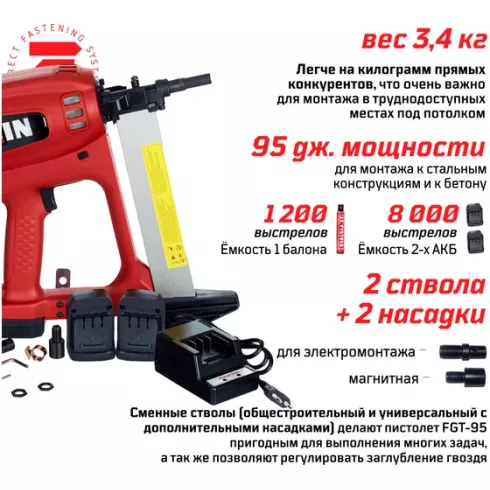 Газовый монтажный пистолет FixPistols FGT-95