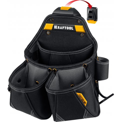 Сумка поясная Kraftool KP-15 с быстросъёмным креплением FastClip