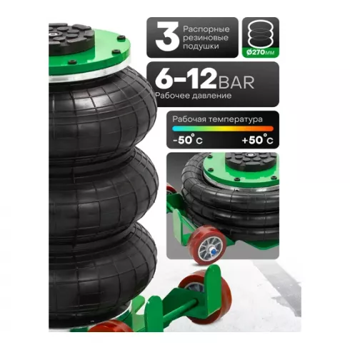 Домкрат подкатной пневматический RockForce RF-TRA1812 MST