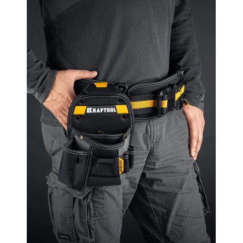 Сумка поясная Kraftool KP-8 с быстросъёмным креплением FastClip