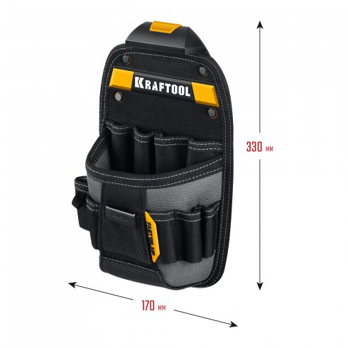 Сумка поясная Kraftool KP-11с быстросъёмным креплением FastClip