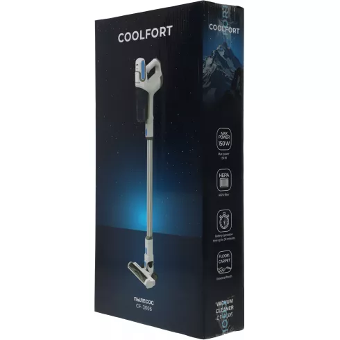 Вертикальный пылесос CoolFort CF-3006 (белый/голубой)