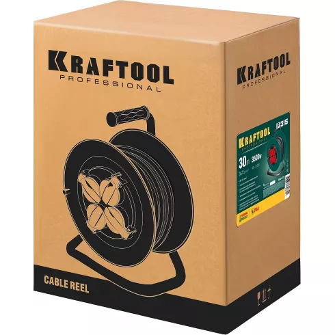 Удлинитель силовой на катушке Kraftool P-315 (55084-30)