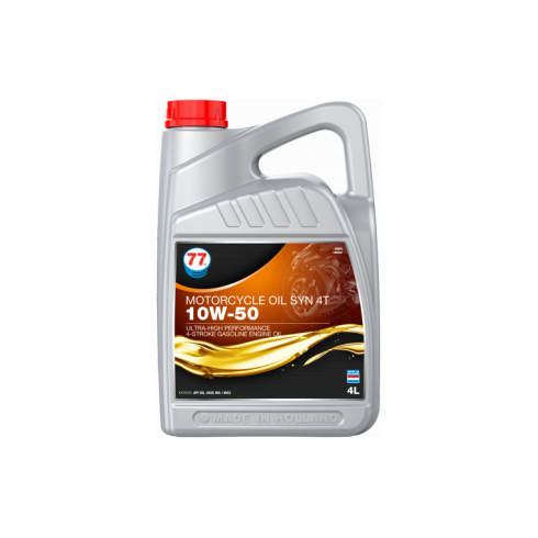 Моторное масло 77 Lubricants Motorcycle Oil Syn 4T 10W-50 4л (709345)