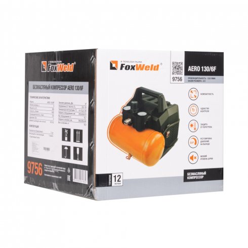 Компрессор безмасляный FoxWeld AERO 130/6F