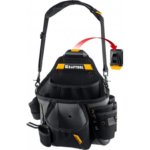 Сумка поясная Kraftool KPB-20 с быстросъёмным креплением FastClip
