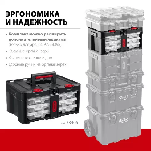Ящик пластиковый Keter STACKNROLL (38406)