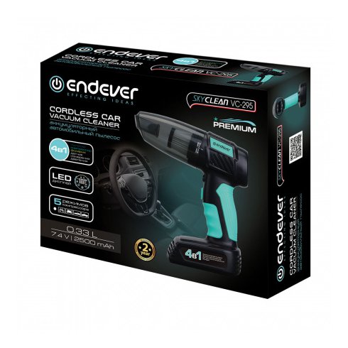 Портативный пылесос Endever SkyClean VC-295 (мятный/черный)