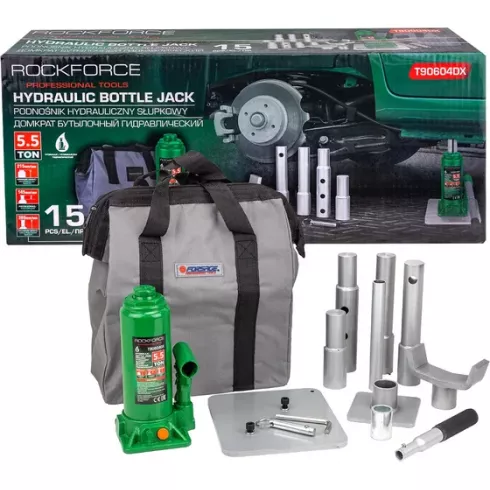 Домкрат бутылочный гидравлический RockForce RF-T90604DX