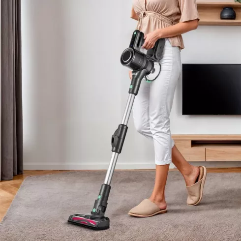 Вертикальный пылесос Kitfort КТ-5168-2 (черный/зеленый)