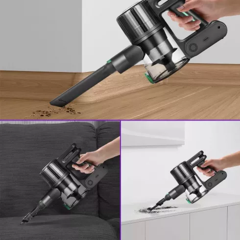 Вертикальный пылесос Kitfort КТ-5168-2 (черный/зеленый)