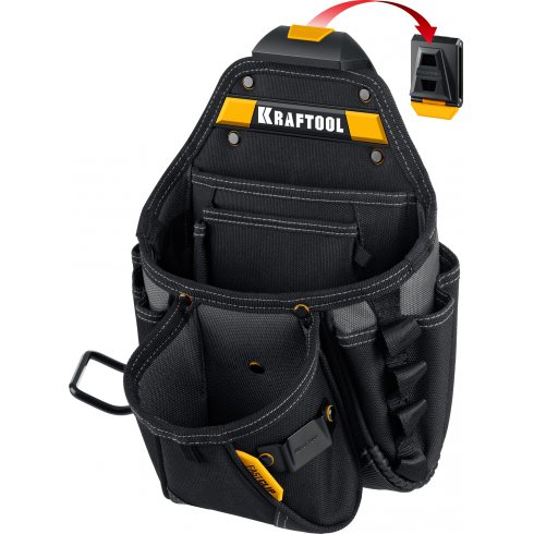 Сумка поясная Kraftool KP-27 с быстросъёмным креплением FastClip