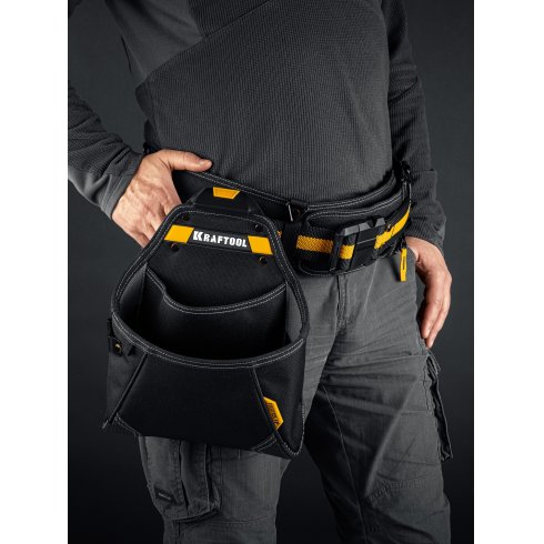 Сумка поясная Kraftool KP-12 с быстросъёмным креплением FastClip