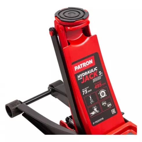 Домкрат подкатной гидравлический низкопрофильный двухпоршневой Patron P-T830018