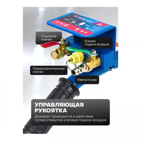 Домкрат подкатной пневматический Forsage F-TRA1724