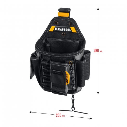 Сумка поясная Kraftool KP-13E с быстросъёмным креплением FastClip