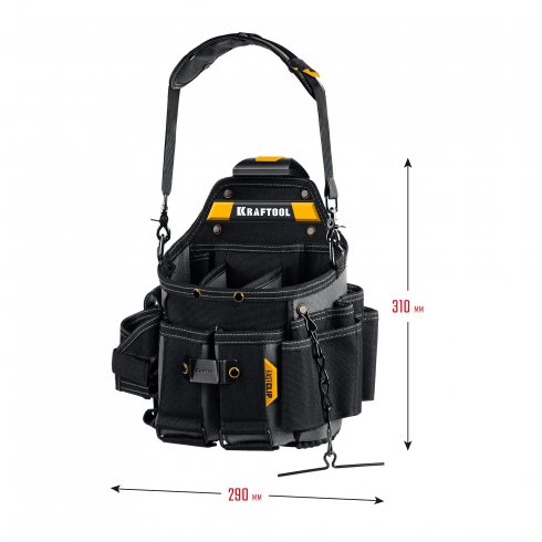 Сумка поясная Kraftool KPB-23 с быстросъёмным креплением FastClip