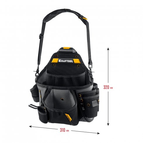 Сумка поясная Kraftool KPB-20 с быстросъёмным креплением FastClip
