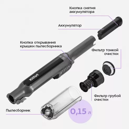 Вертикальный пылесос Kitfort КТ-5297